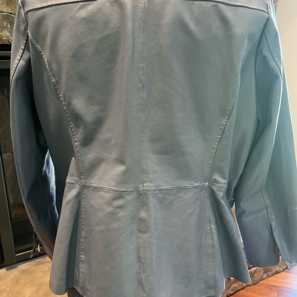 Dialogue Leather Icy Blue Size 1X Jacket - Picture 7 of 16